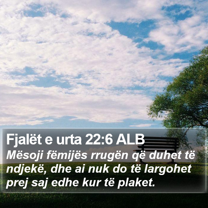 Fjalët e urta 22:6 ALB Bible Study