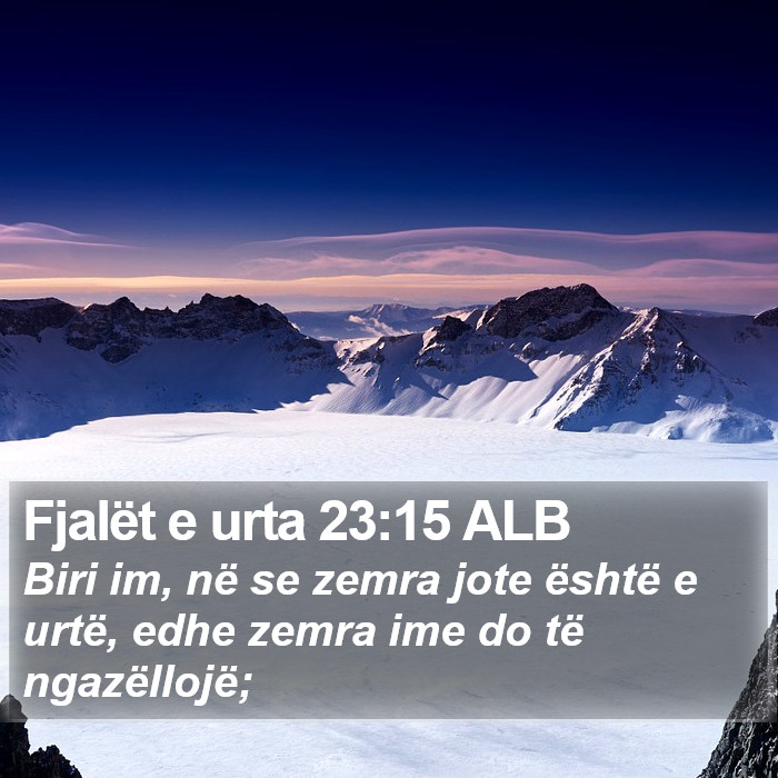 Fjalët e urta 23:15 ALB Bible Study