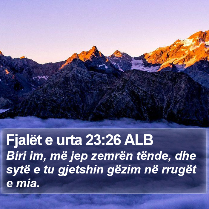 Fjalët e urta 23:26 ALB Bible Study