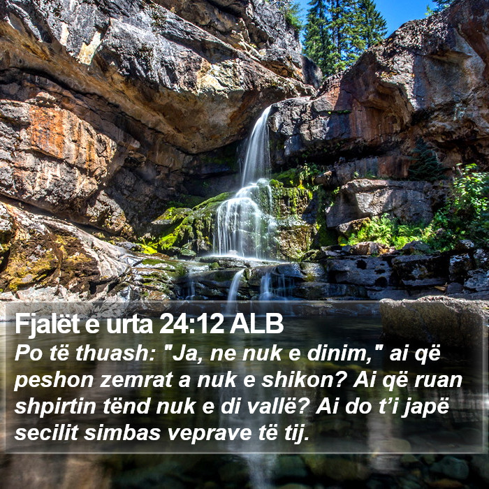 Fjalët e urta 24:12 ALB Bible Study