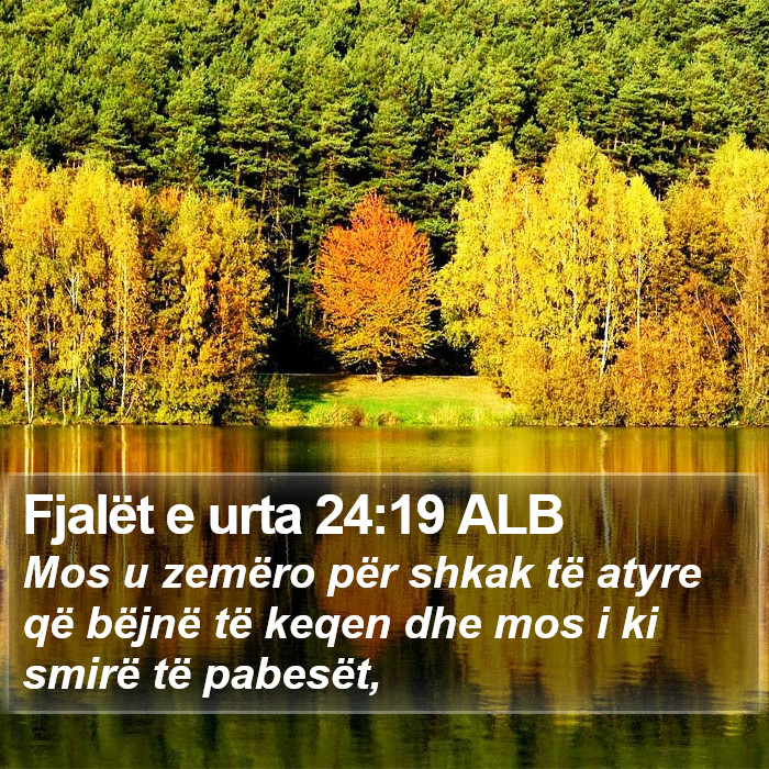 Fjalët e urta 24:19 ALB Bible Study