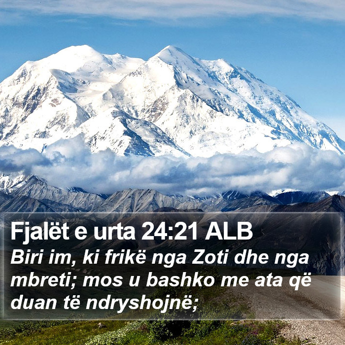 Fjalët e urta 24:21 ALB Bible Study