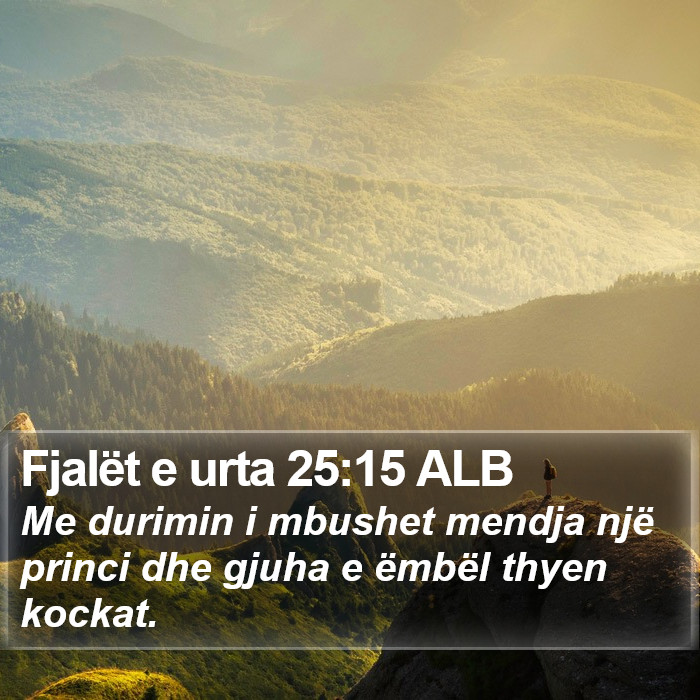 Fjalët e urta 25:15 ALB Bible Study