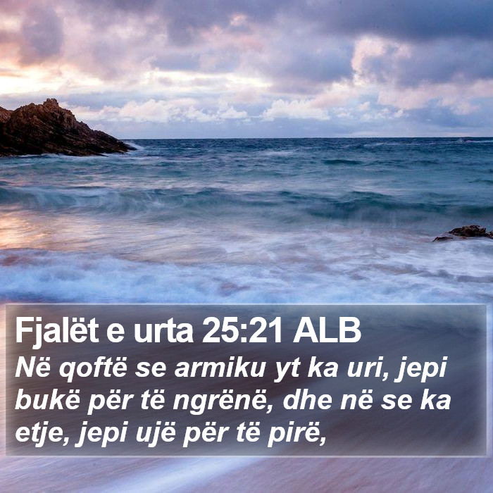 Fjalët e urta 25:21 ALB Bible Study