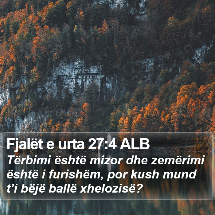 Fjalët e urta 27:4 ALB Bible Study