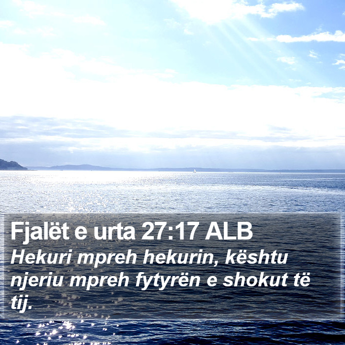 Fjalët e urta 27:17 ALB Bible Study