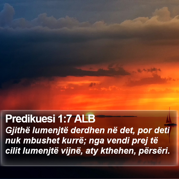 Predikuesi 1:7 ALB Bible Study