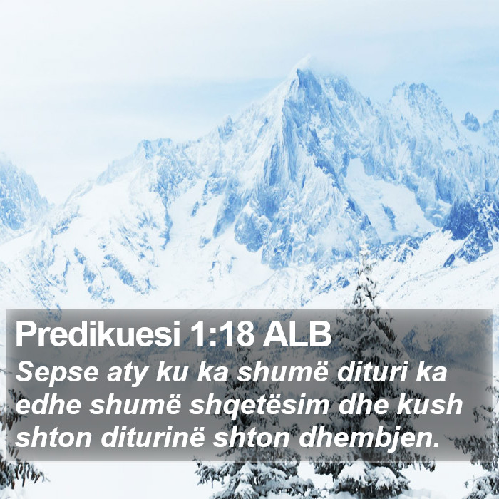 Predikuesi 1:18 ALB Bible Study