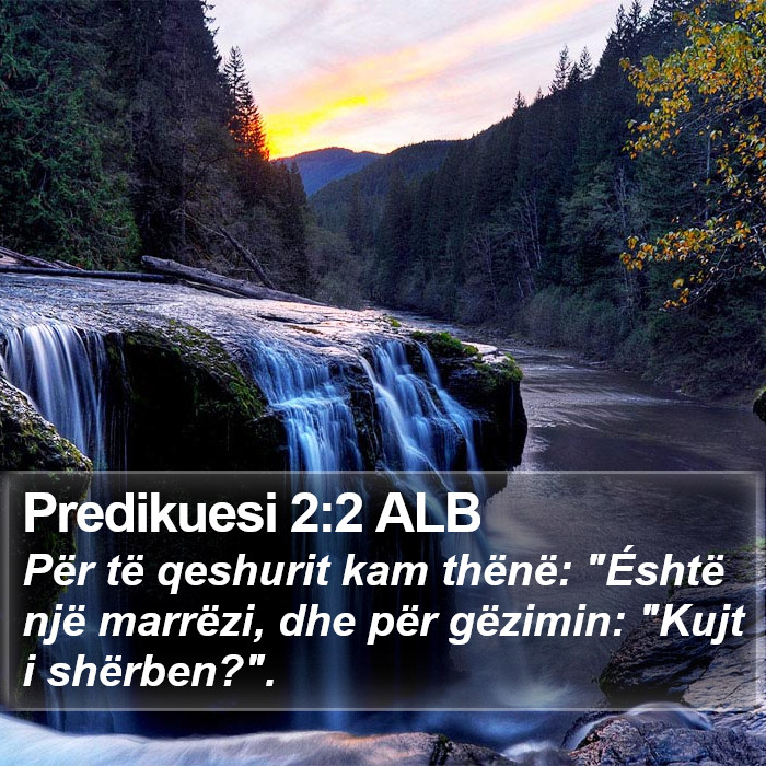 Predikuesi 2:2 ALB Bible Study