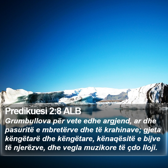 Predikuesi 2:8 ALB Bible Study