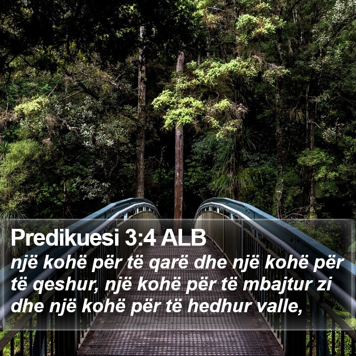 Predikuesi 3:4 ALB Bible Study