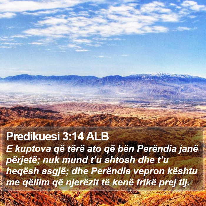 Predikuesi 3:14 ALB Bible Study