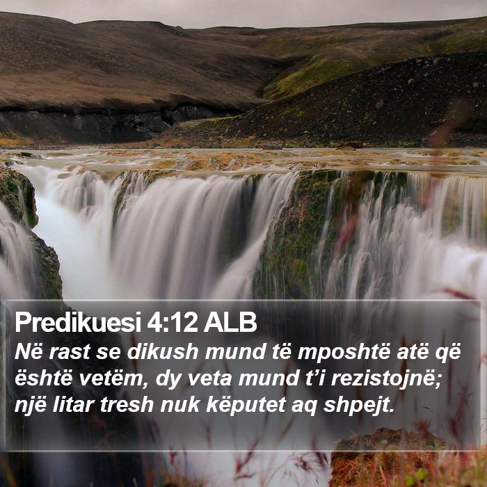 Predikuesi 4:12 ALB Bible Study