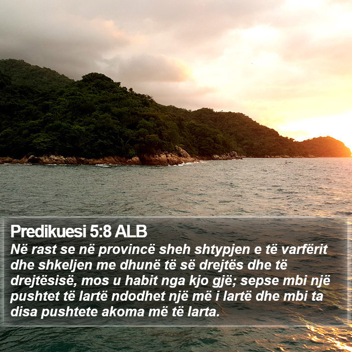 Predikuesi 5:8 ALB Bible Study