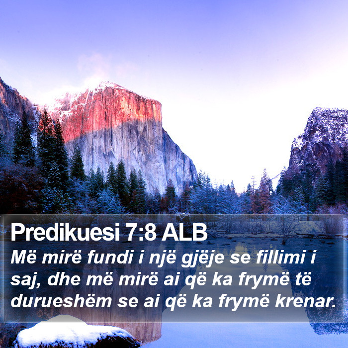 Predikuesi 7:8 ALB Bible Study