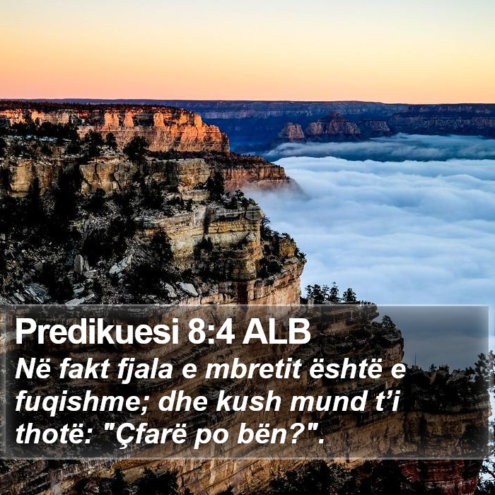 Predikuesi 8:4 ALB Bible Study