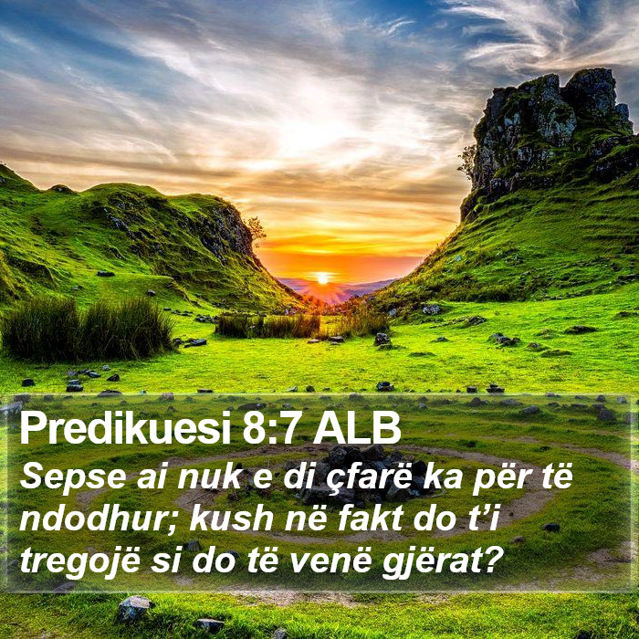 Predikuesi 8:7 ALB Bible Study
