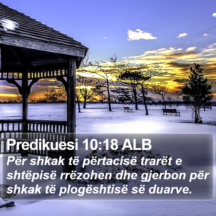 Predikuesi 10:18 ALB Bible Study