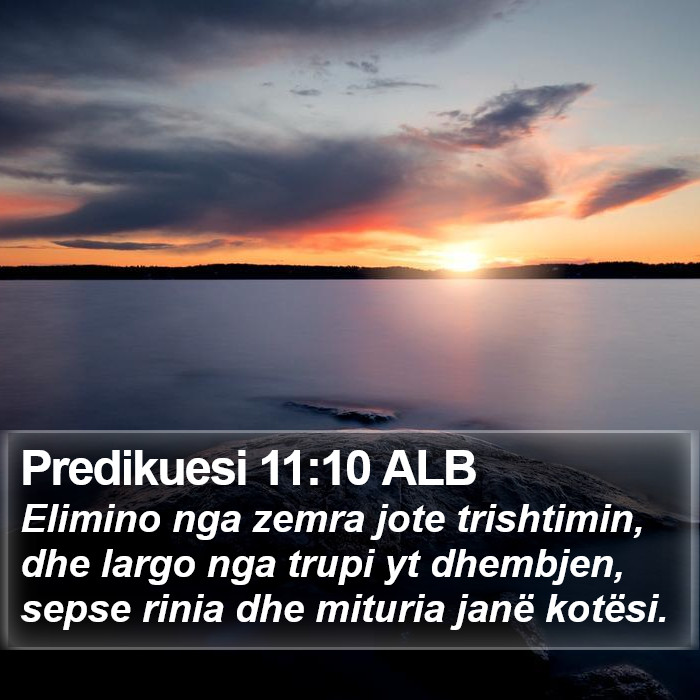 Predikuesi 11:10 ALB Bible Study