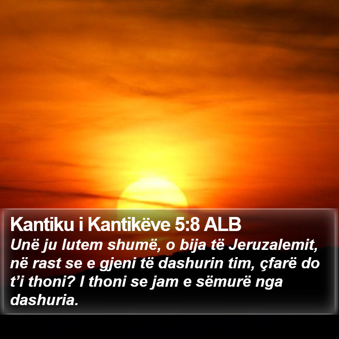 Kantiku i Kantikëve 5:8 ALB Bible Study