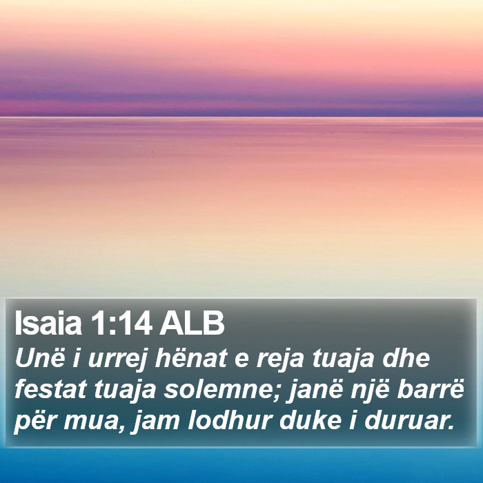 Isaia 1:14 ALB Bible Study