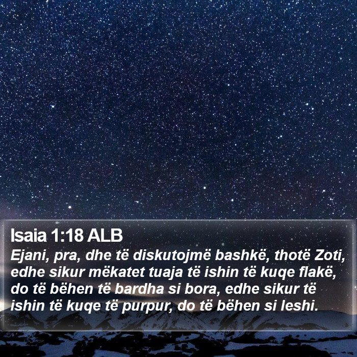 Isaia 1:18 ALB Bible Study