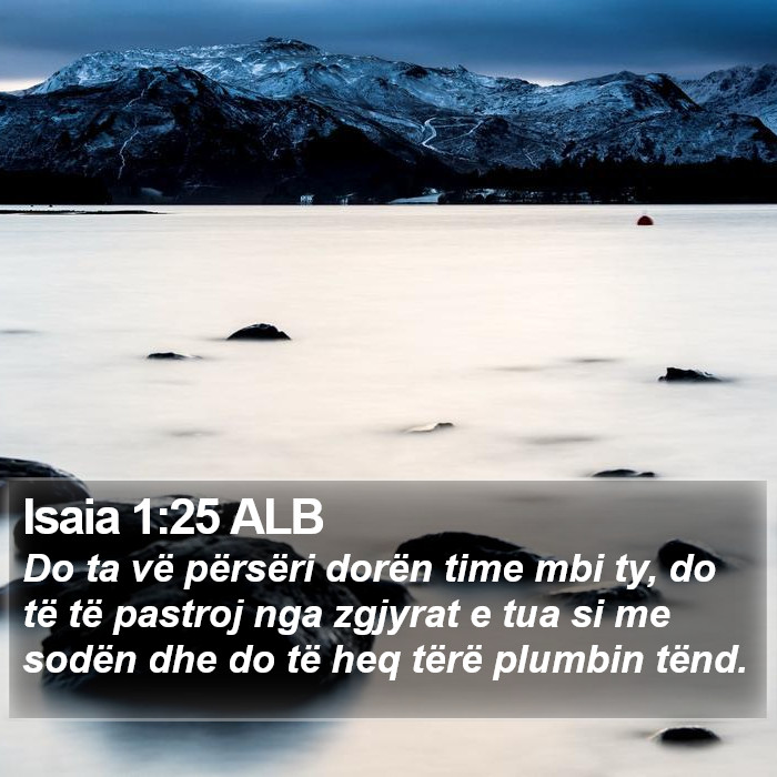 Isaia 1:25 ALB Bible Study