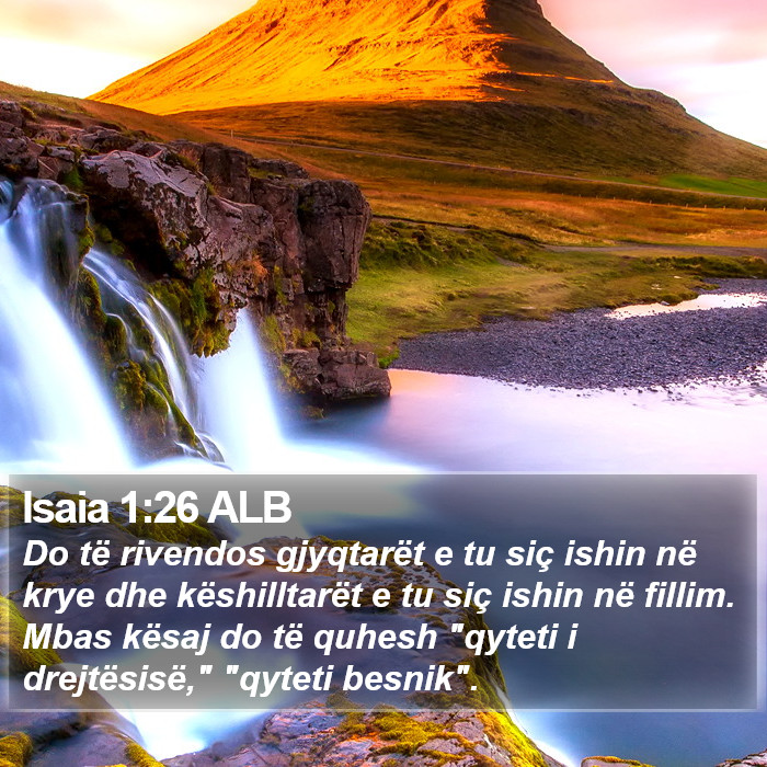 Isaia 1:26 ALB Bible Study