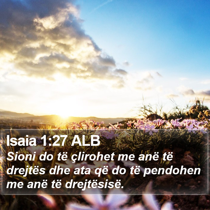 Isaia 1:27 ALB Bible Study