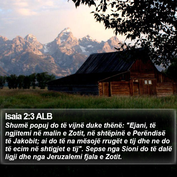 Isaia 2:3 ALB Bible Study
