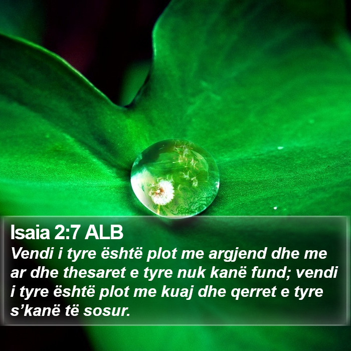 Isaia 2:7 ALB Bible Study