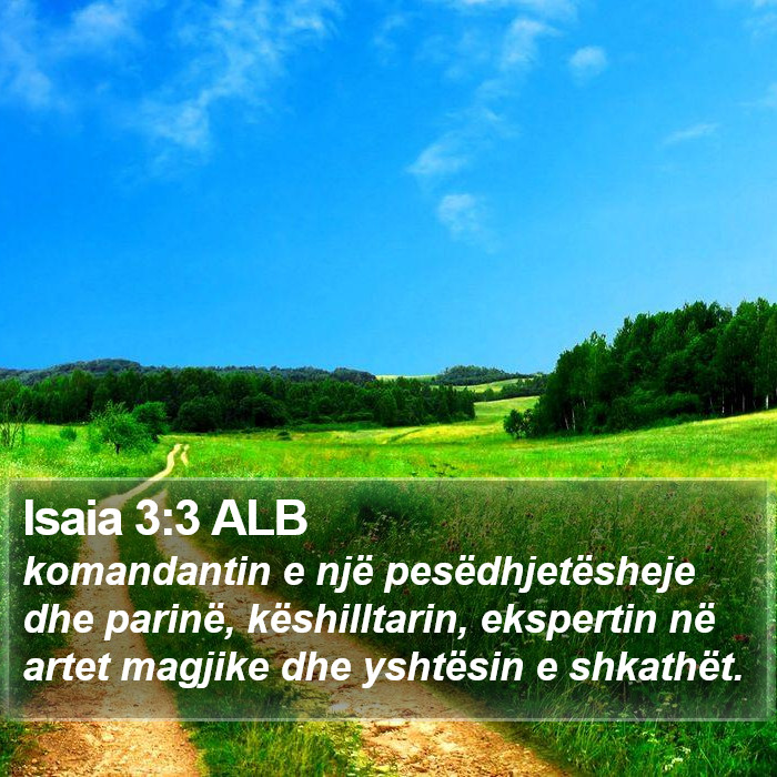 Isaia 3:3 ALB Bible Study
