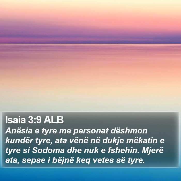 Isaia 3:9 ALB Bible Study
