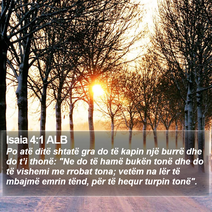 Isaia 4:1 ALB Bible Study