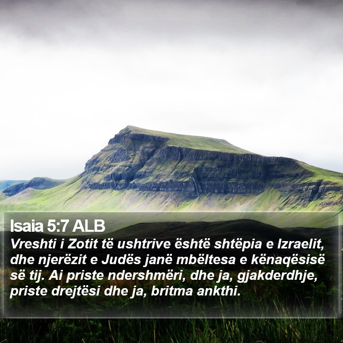 Isaia 5:7 ALB Bible Study