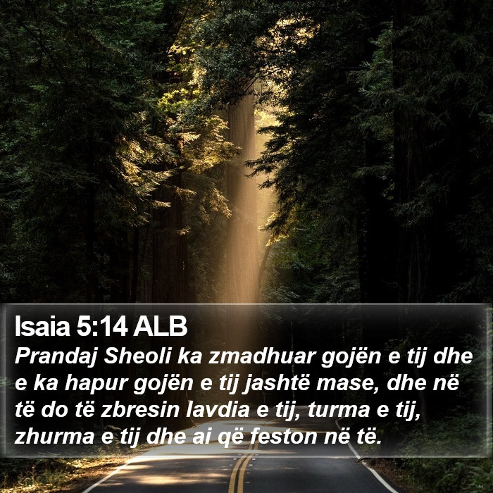 Isaia 5:14 ALB Bible Study