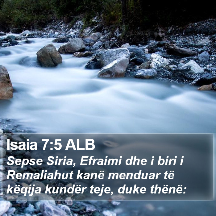 Isaia 7:5 ALB Bible Study