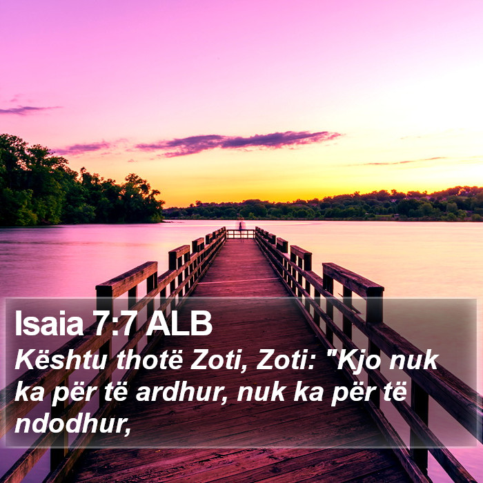 Isaia 7:7 ALB Bible Study