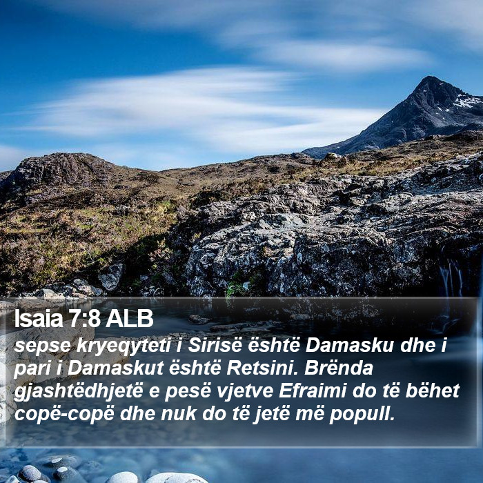 Isaia 7:8 ALB Bible Study