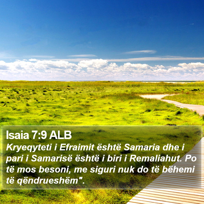 Isaia 7:9 ALB Bible Study