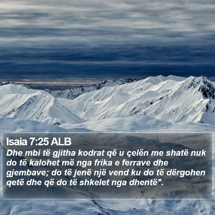 Isaia 7:25 ALB Bible Study