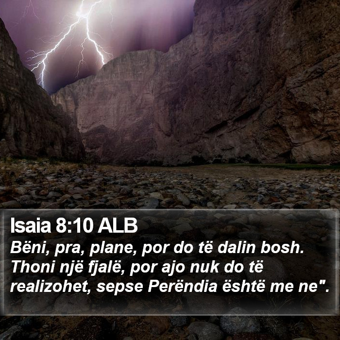 Isaia 8:10 ALB Bible Study