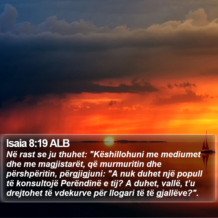 Isaia 8:19 ALB Bible Study