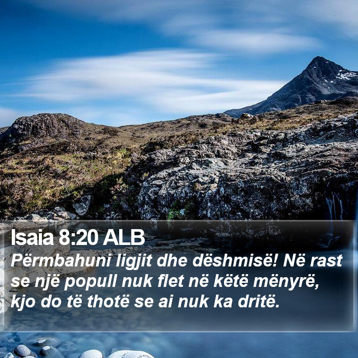 Isaia 8:20 ALB Bible Study