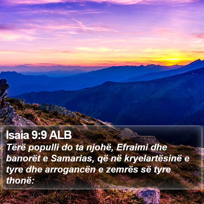 Isaia 9:9 ALB Bible Study