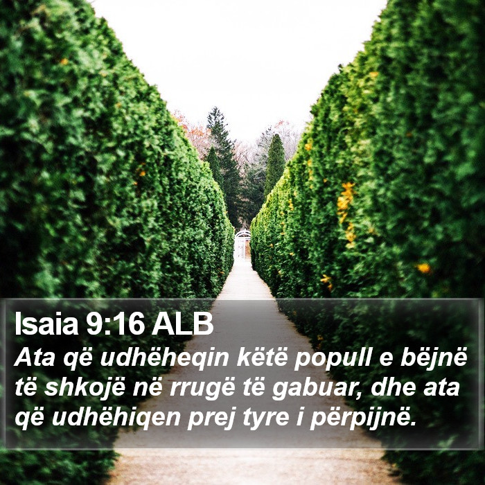 Isaia 9:16 ALB Bible Study