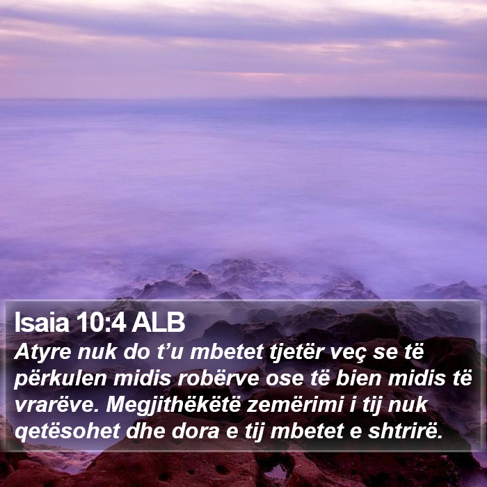 Isaia 10:4 ALB Bible Study