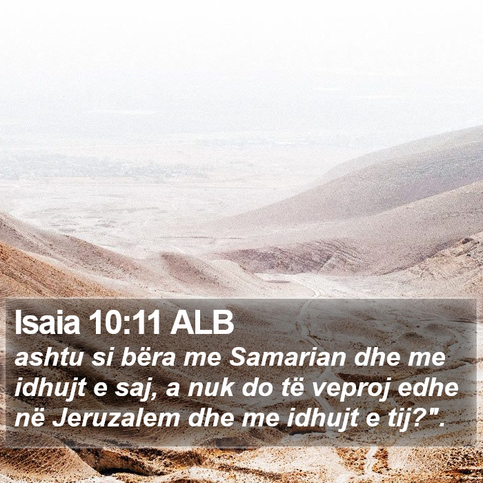 Isaia 10:11 ALB Bible Study