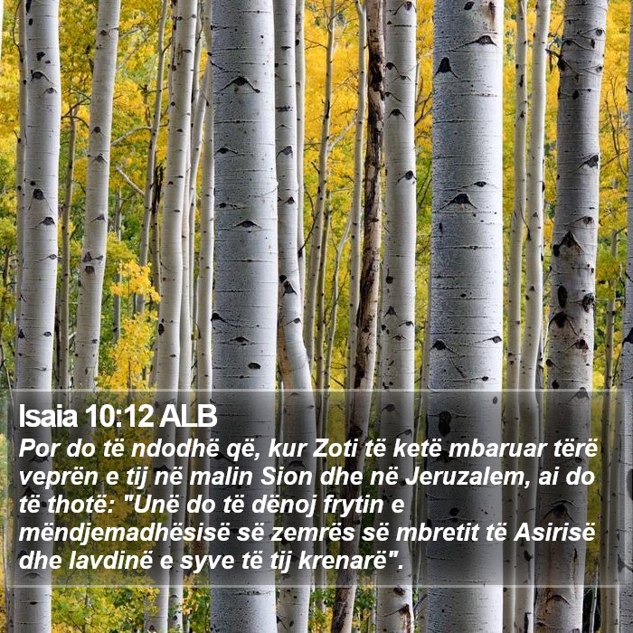 Isaia 10:12 ALB Bible Study
