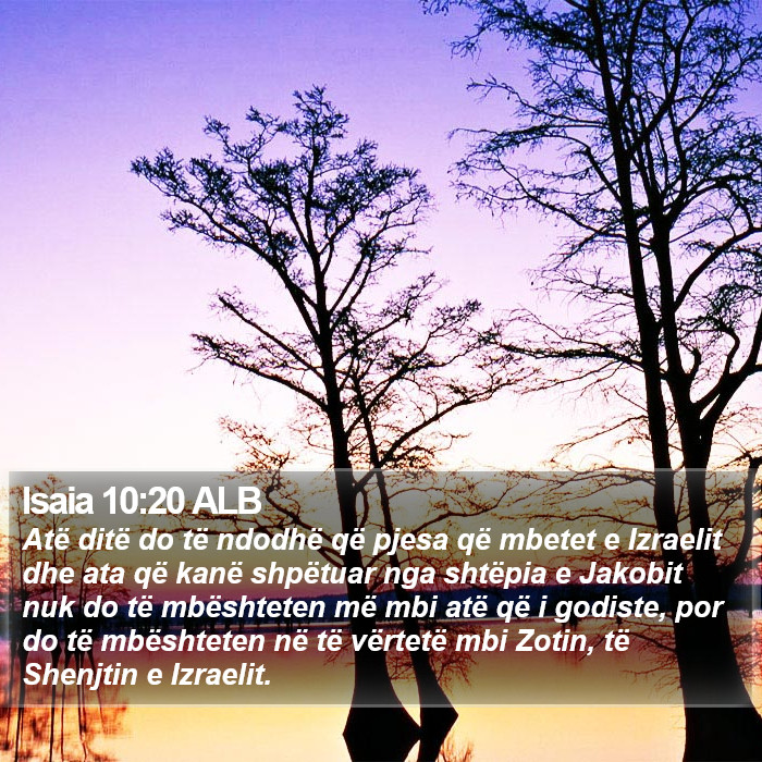 Isaia 10:20 ALB Bible Study